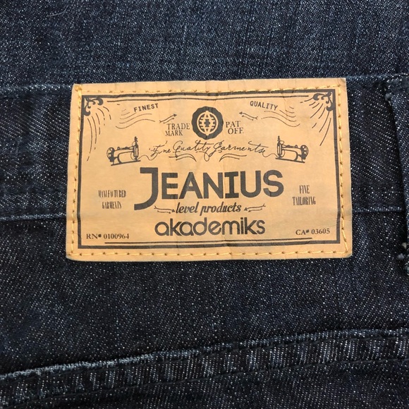 Jeanius by akademics Dark Wash Men’s Jean 36 x 32 - Picture 6 of 6